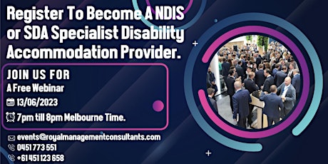 Register as a NDIS SDA Provider FREE Webinar
