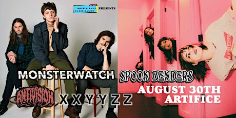 Dirty R&R presents Monsterwatch, Spoon Benders, Anti-Vision, XXYYZZ