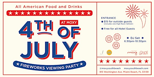 4th of July Rooftop Celebration at the Moxy! primary image