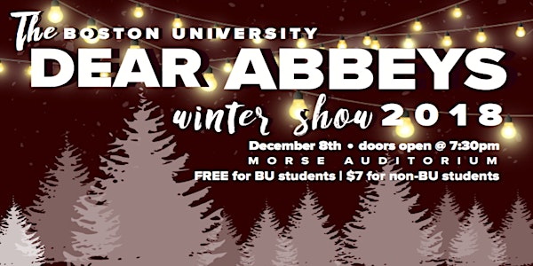 The Dear Abbeys Winter Show
