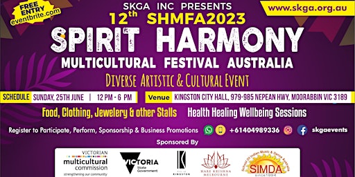Imagen principal de 2023 SHMFA Spirit Harmony Multicultural Festival Australia