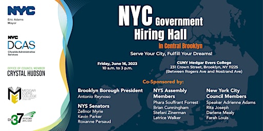 Hauptbild für NYC Government Hiring Hall - June 16
