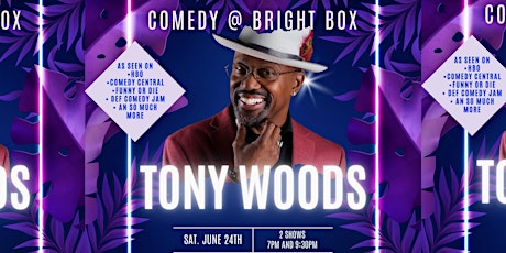 Comedy Night featuring Tony Woods [7PM SHOW]