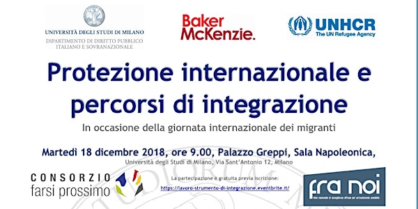 Convegno: Protezione internazionale e percorsi di integrazione