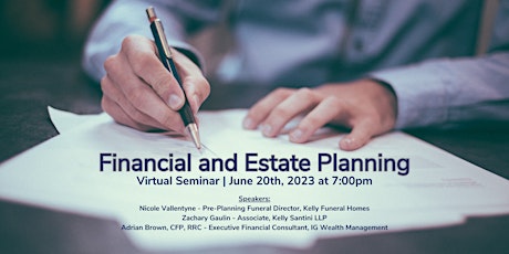 Imagem principal do evento Financial and Estate Planning