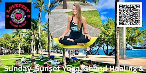 Sunday Sunset Yoga, Sound Healing & Drum Circle @ South Pointe Park  June11 primary image