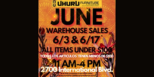 Uhuru Furniture & Collectibles Oakland | JUNE Warehouse Sales primary image