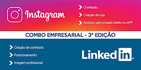 Imagem principal do evento COMBO EMPRESARIAL - 3ª EDIÇÃO - Linkedin & Instagram 