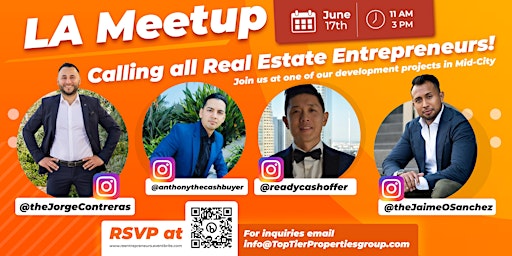 Imagen principal de LA Real Estate Entrepreneurs Meetup