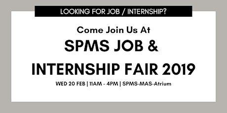 SPMS Job and Internship Fair 2019 primary image