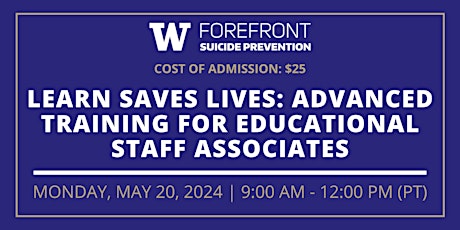 Imagen principal de Forefront Suicide Prevention LEARN® Advanced Training