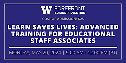 Imagem principal do evento Forefront Suicide Prevention LEARN® Advanced Training