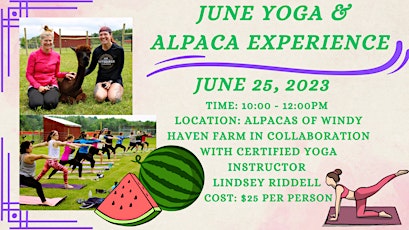 June Yoga & Alpaca Experience