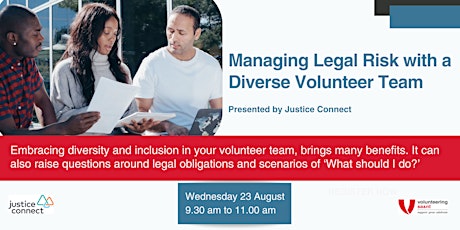 Inclusive Volunteering: Managing Legal Risk with a Diverse Volunteer Team primary image