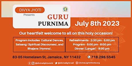 Guru Purnima Celebration 2023 (New York) primary image