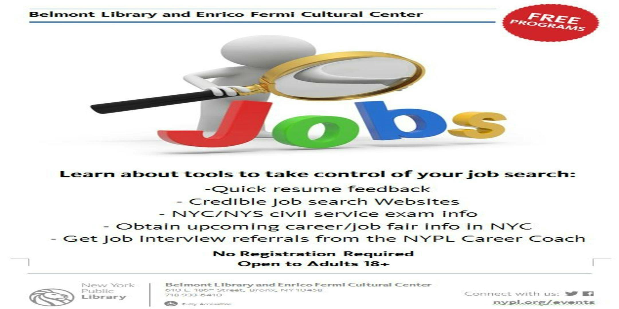 Job Search And Resume Help For Free 22 Jan 2019