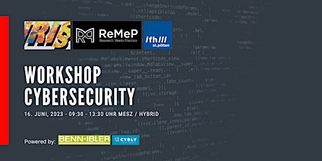 IRI§23-ReMeP Workshop "Cybersecurity" - hybrid primary image