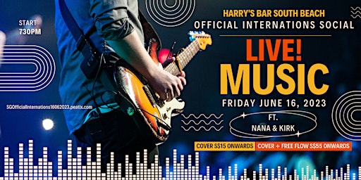 SOUTH BEACH Harry's x InterNations Singapore Official LIVE! Music & Social primary image