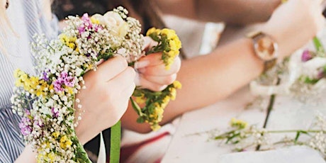 Flower Crown  class with foodies treats  for a ultimate  flower experience primary image