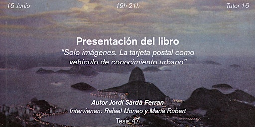 Image principale de Presentación del libro "Solo imágenes." de Jordi Sardà