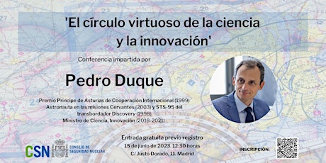 Conferencia Pedro Duque 'El círculo virtuoso de la ciencia y la innovación'
