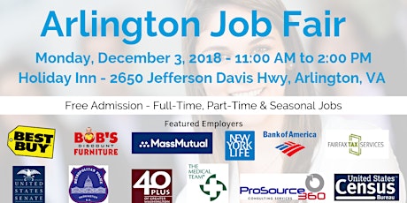 Arlington Career Fair - December 3, 2018 Job Fairs & Hiring Events in Arlington VA primary image