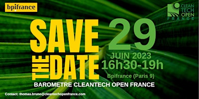 Image principale de Baromètre Cleantech Open France 2023