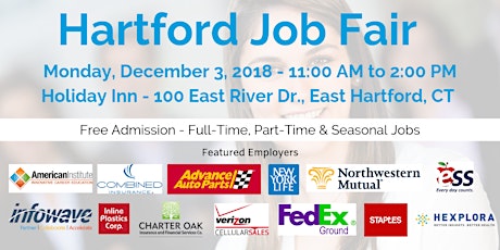 Hartford Career Fair - December 3, 2018 Job Fairs & Hiring Events in Hartford CT primary image