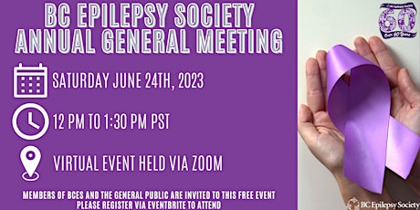 BC Epilepsy Society 2022 Annual General Meeting