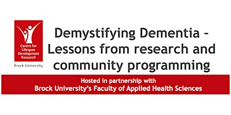 Demystifying Dementia – Lessons from research and community programming primary image