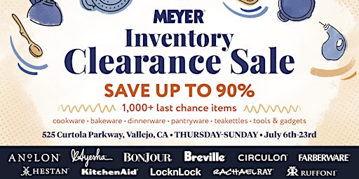 Meyer Inventory Clearance Sale | Up to 90% Off Cookware, Bakeware, & More! primary image