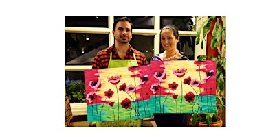 Imagen principal de Poppies in Bloom-Glow in the dark on canvas in Bronte, Oakville,ON