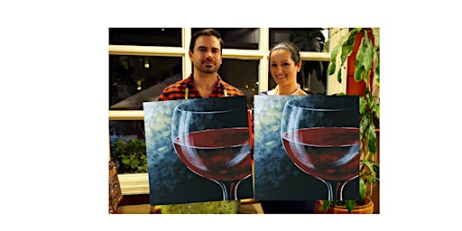 Primaire afbeelding van Red Wine-Glow in the dark on canvas in Bronte, Oakville,ON