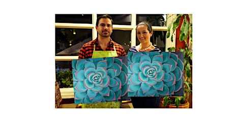 Succulent I-Glow in the dark on canvas in Bronte, Oakville,ON