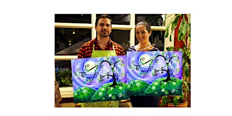 Whimsical Tree-Glow in the dark on canvas in Bronte, Oakville,ON