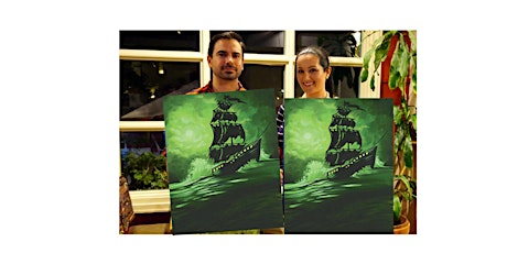 The Flying Dutchman-Glow in the dark on canvas in Bronte, Oakville,ON