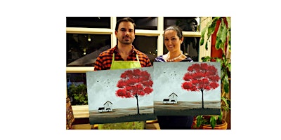 Imagem principal de The Red Tree-Glow in the dark on canvas in Bronte, Oakville,ON