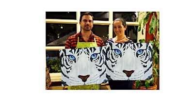 Imagen principal de White Tiger-Glow in the dark on canvas in Bronte, Oakville,ON