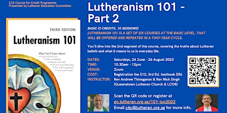 Lutheranism 101: Part 2 (Basic) primary image