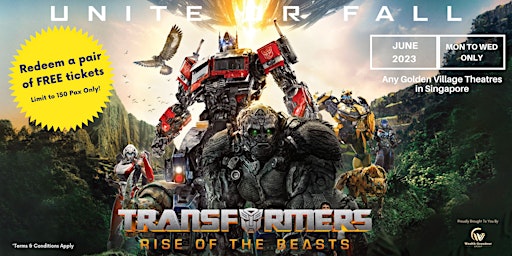 Free Movie: Transformers Rise Of The Beasts at Golden Village primary image