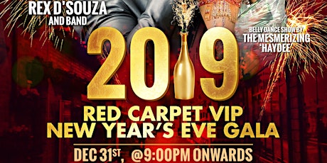 Bollywood Shake VIP Red Carpet New Year's Eve Gala 2019 Featuring Rex D'Souza & Band primary image