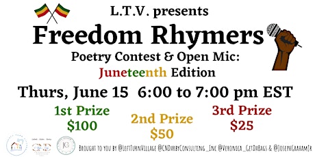 Imagen principal de Freedom Rhymers Poetry Contest: Juneteenth Edition