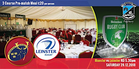 Red Army Pre-Match GPro14 SAT 29.12.18 Munster Rugby V Leinster KO 5.30pm primary image