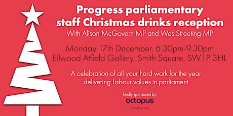 Progress parliamentary staff Christmas drinks reception  primary image