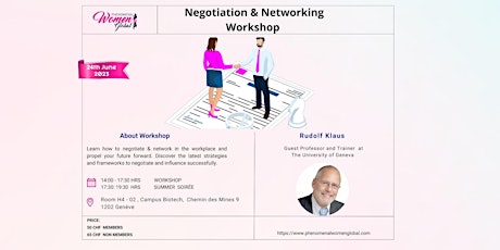 Imagem principal de Negotiation & Networking Workshop & Summer Soirée