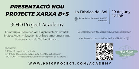 Imagen principal de Presentació nou projecte Xarxa B+S