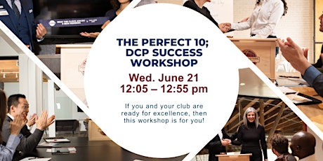 Imagen principal de The Perfect 10; DCP Success workshop