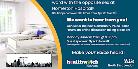 'Community Voice' June Public Forum: Mixed-Sex Wards Accommodation Breaches primary image