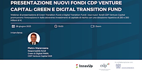 Immagine principale di Presentazione dei green and digital transition fund di CDP Venture Capital 