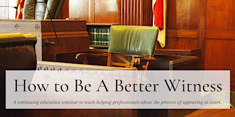 How To Be a Better Witness primary image